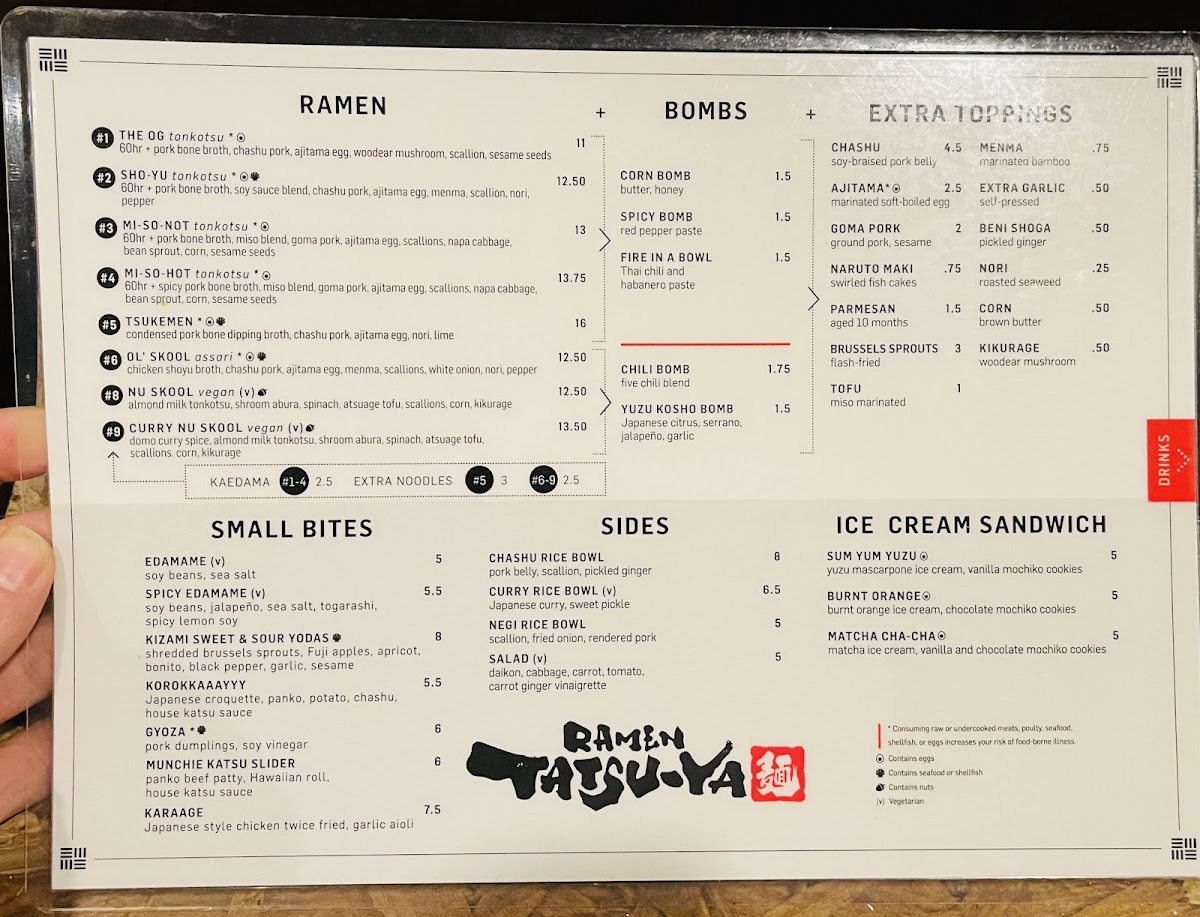 Ramen Tatsu-ya Menu - Image 2